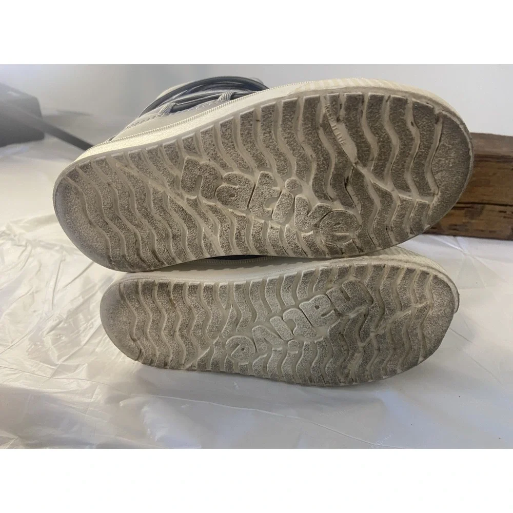 Kids Native Gray Chamonix Retro Elastic Wrap Up Lace‎ Free Boots-Size Child 12